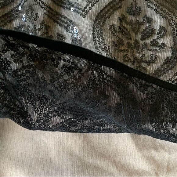 The Limited Black Sequin Sheer Damask Tank — Party / Night Out – XS - Picture 3 of 7